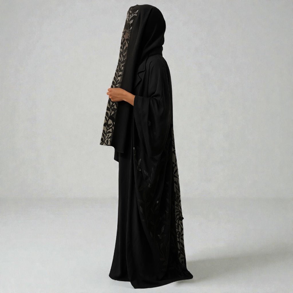 عباية أحلام – سحر التفاصيل بفخامة سوداء - diamonta - abaya